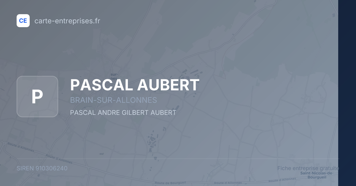 PASCAL AUBERT — 910306240 — fiche entreprise
