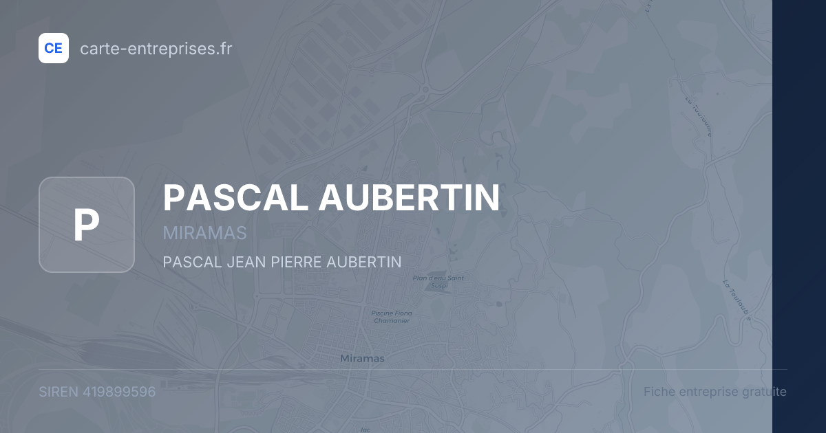 PASCAL AUBERTIN — 419899596 — fiche entreprise