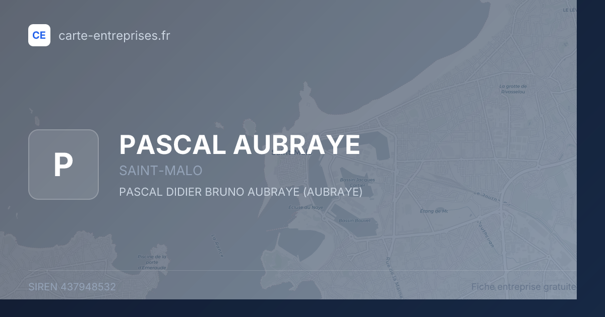PASCAL AUBRAYE — 437948532 — fiche entreprise