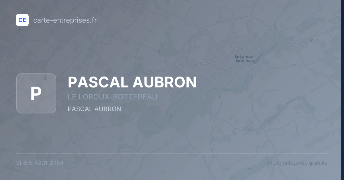 PASCAL AUBRON — 423112754 — fiche entreprise