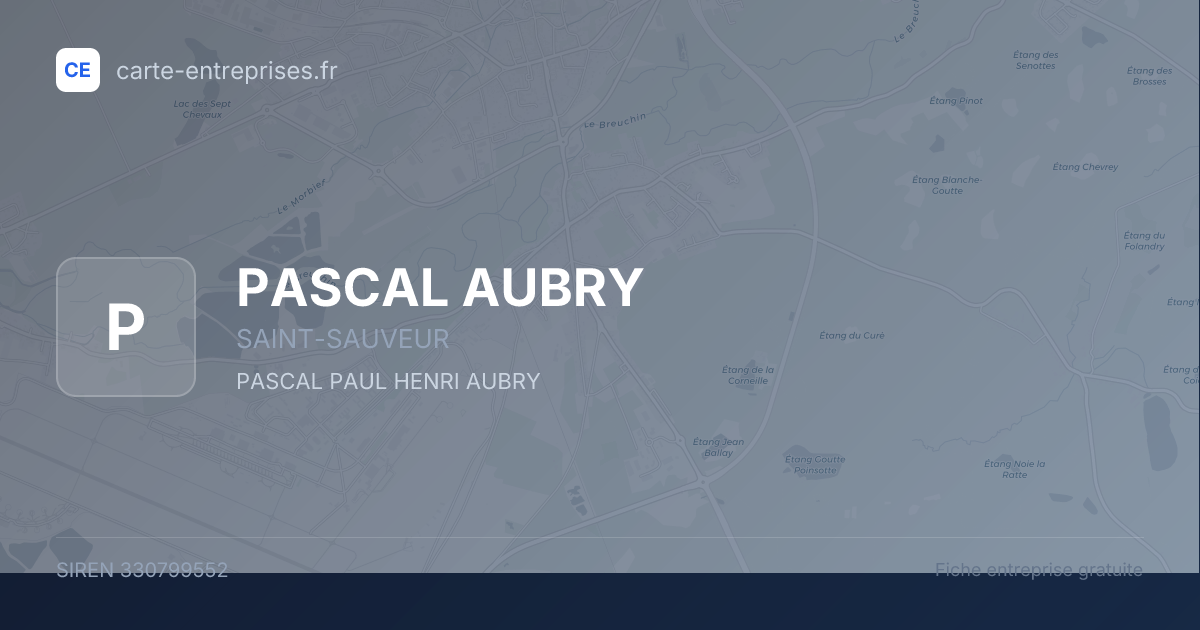 PASCAL AUBRY — 330799552 — fiche entreprise