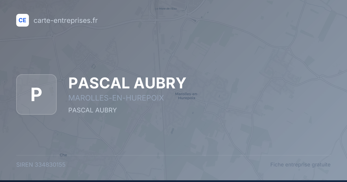 PASCAL AUBRY — 334830155 — fiche entreprise