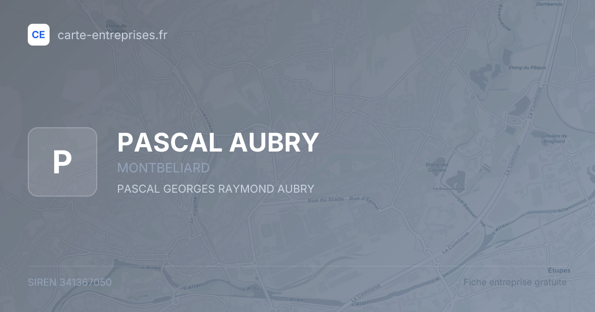 PASCAL AUBRY — 341367050 — fiche entreprise