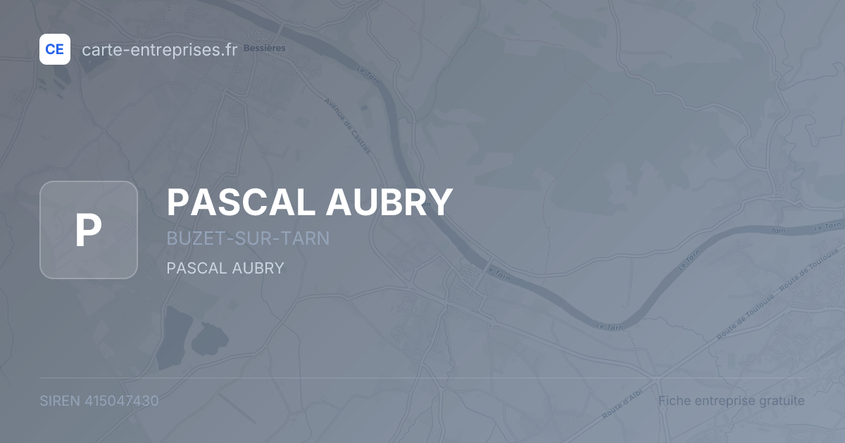 PASCAL AUBRY — 415047430 — fiche entreprise