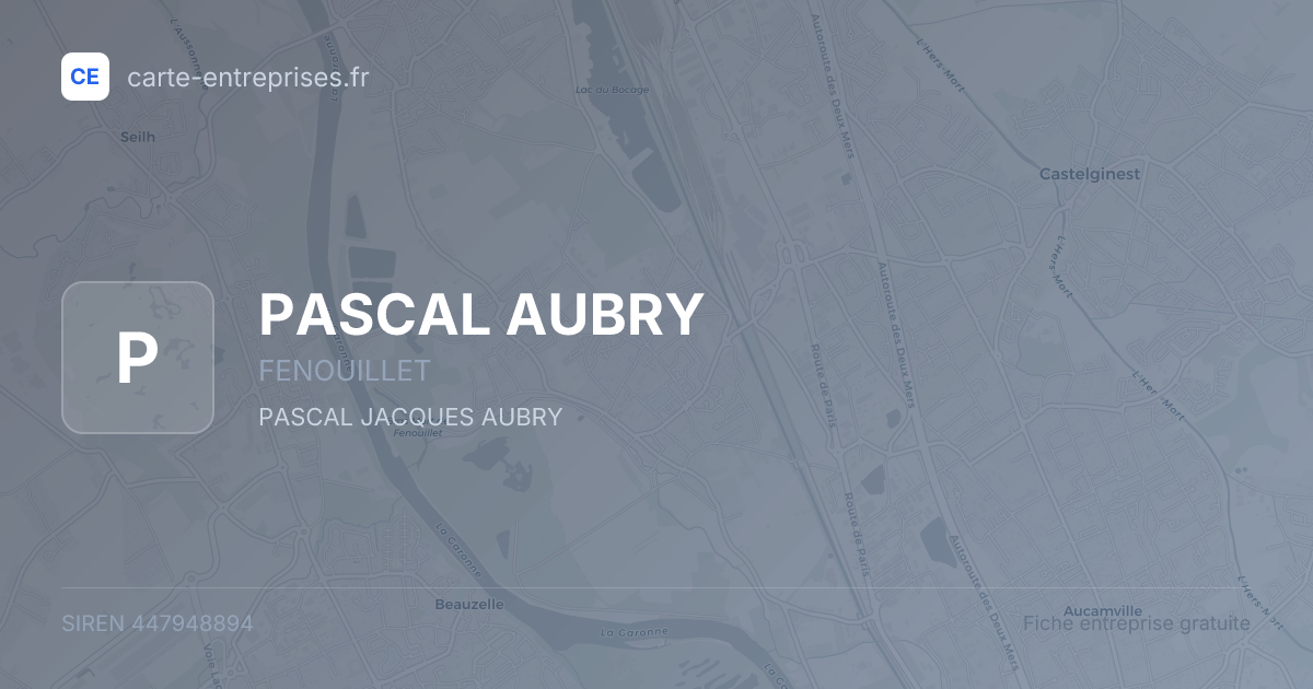 PASCAL AUBRY — 447948894 — fiche entreprise