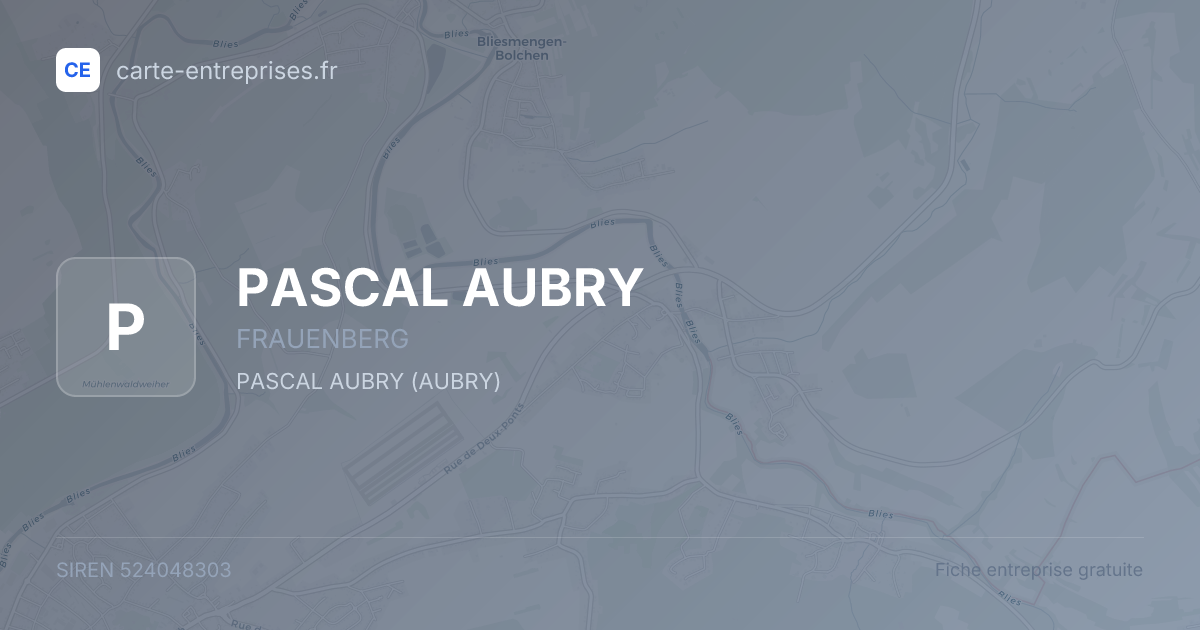 PASCAL AUBRY — 524048303 — fiche entreprise