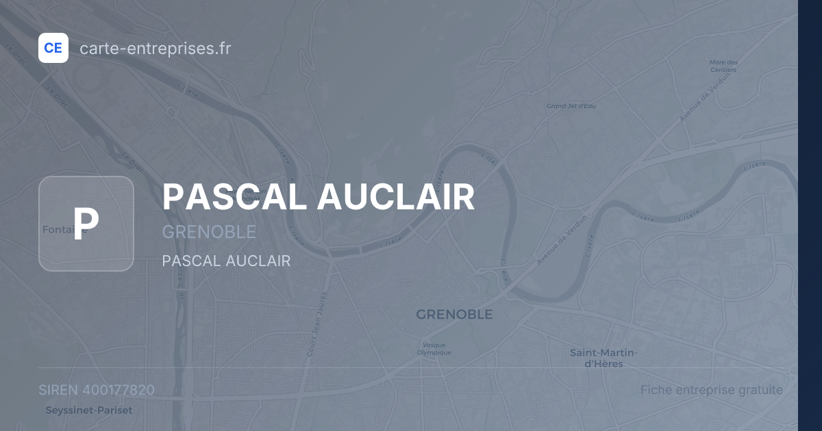 PASCAL AUCLAIR — 400177820 — fiche entreprise