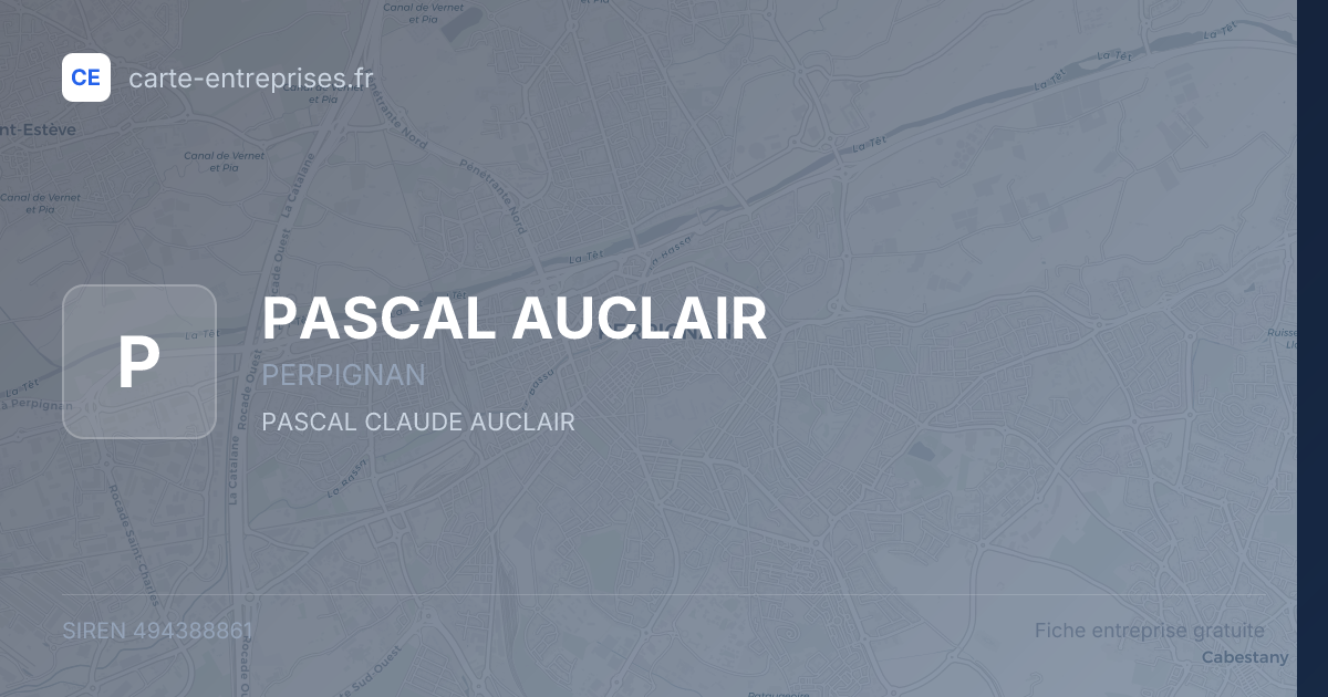 PASCAL AUCLAIR — 494388861 — fiche entreprise