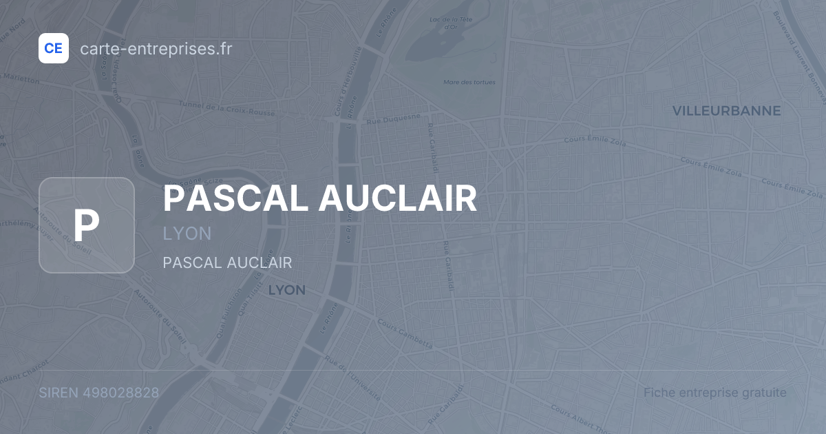 PASCAL AUCLAIR — 498028828 — fiche entreprise