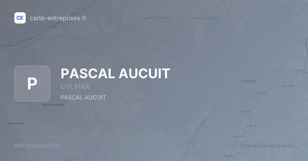 PASCAL AUCUIT — 528944770 — fiche entreprise