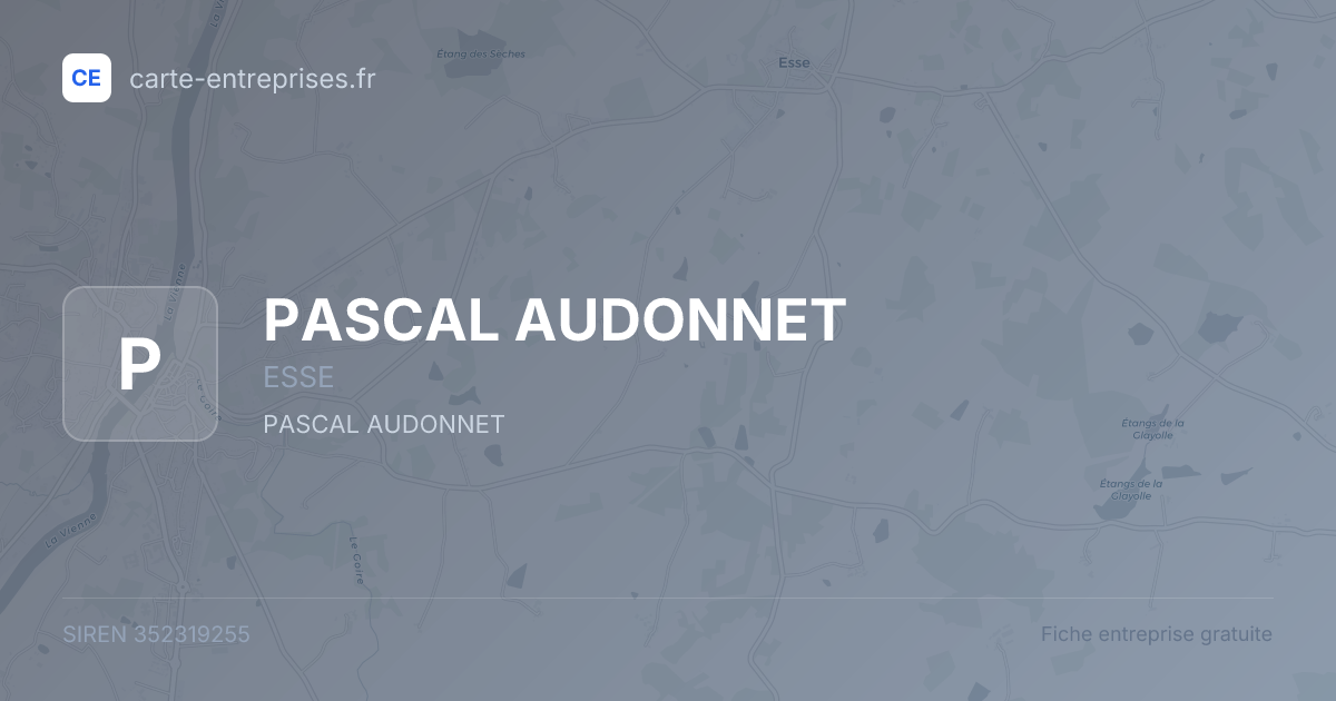 PASCAL AUDONNET — 352319255 — fiche entreprise