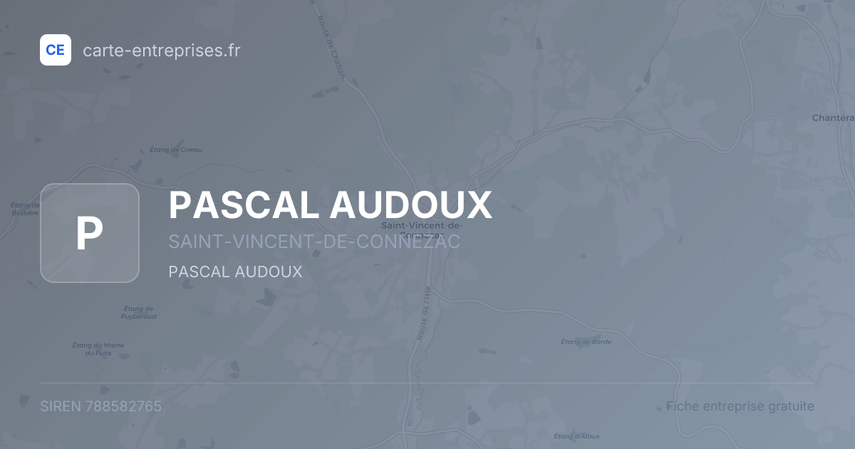 PASCAL AUDOUX — 788582765 — fiche entreprise
