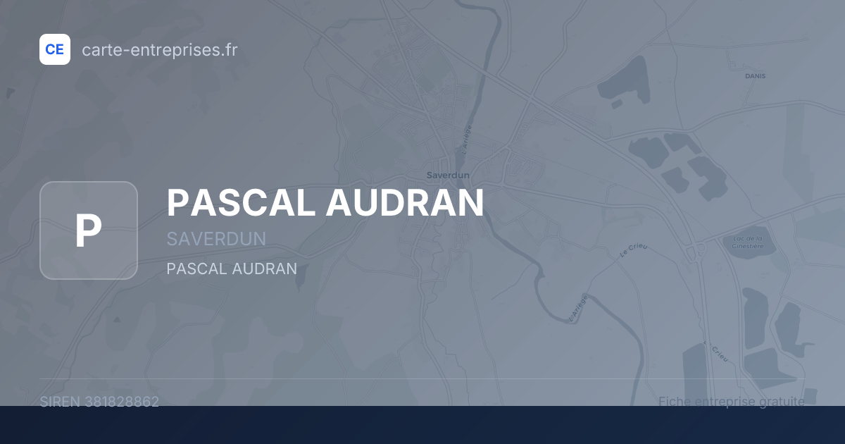 PASCAL AUDRAN — 381828862 — fiche entreprise