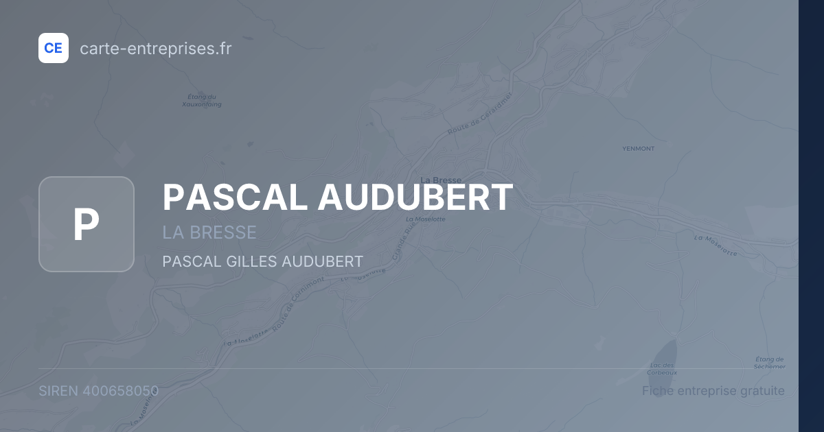 PASCAL AUDUBERT — 400658050 — fiche entreprise