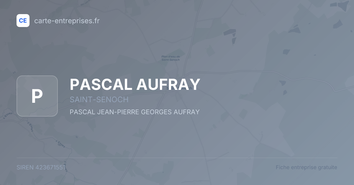 PASCAL AUFRAY — 423671551 — fiche entreprise