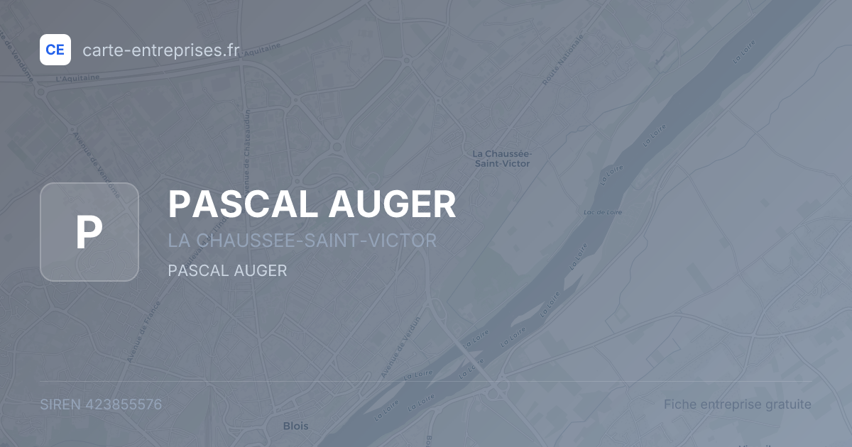 PASCAL AUGER — 423855576 — fiche entreprise