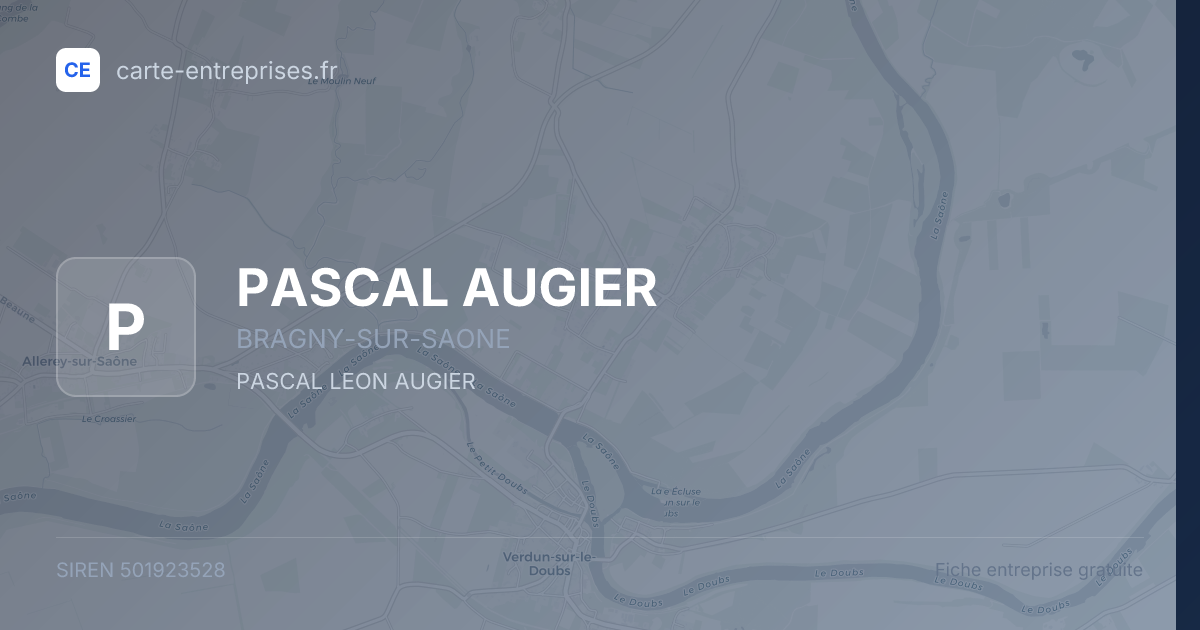 PASCAL AUGIER — 501923528 — fiche entreprise