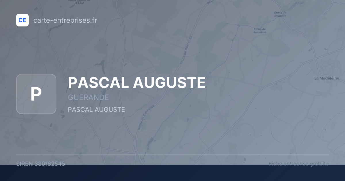 PASCAL AUGUSTE — 380162545 — fiche entreprise