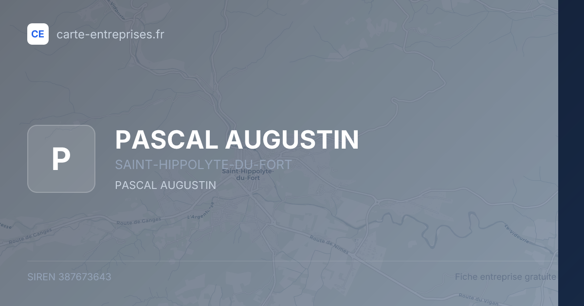 PASCAL AUGUSTIN — 387673643 — fiche entreprise