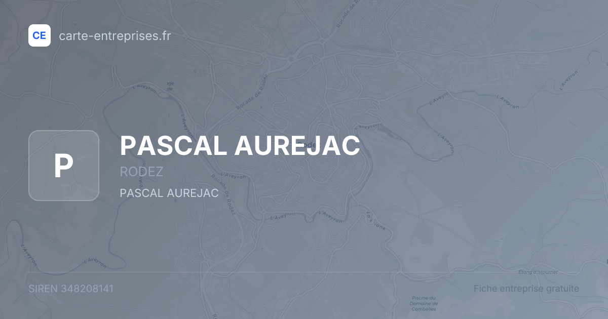 PASCAL AUREJAC — 348208141 — fiche entreprise