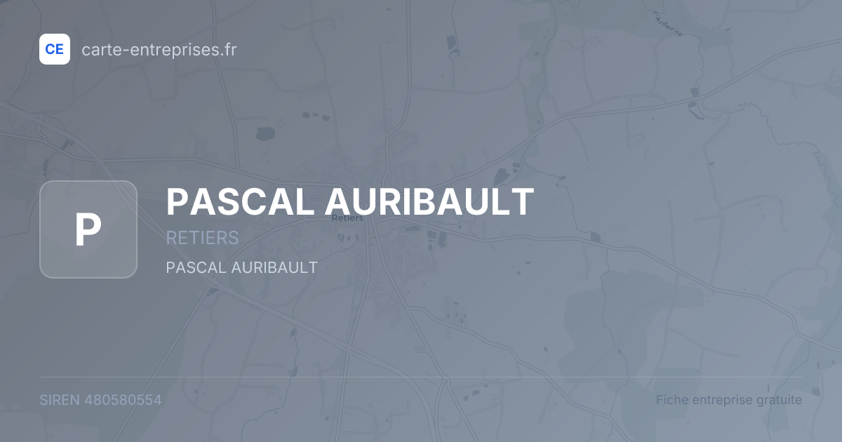 PASCAL AURIBAULT — 480580554 — fiche entreprise