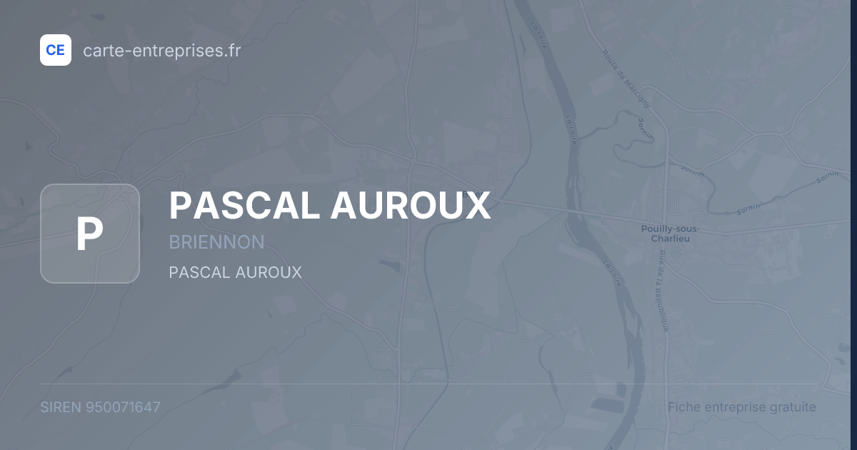 PASCAL AUROUX — 950071647 — fiche entreprise