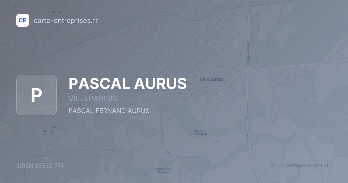 PASCAL AURUS — 385321716 — fiche entreprise
