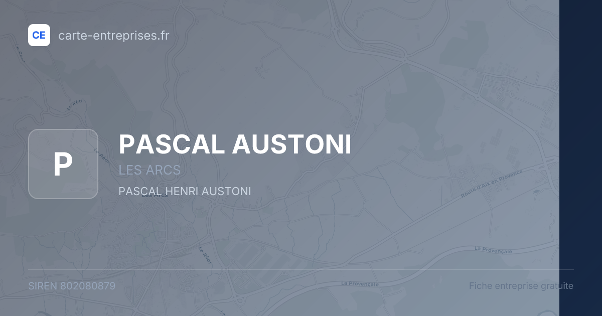 PASCAL AUSTONI — 802080879 — fiche entreprise