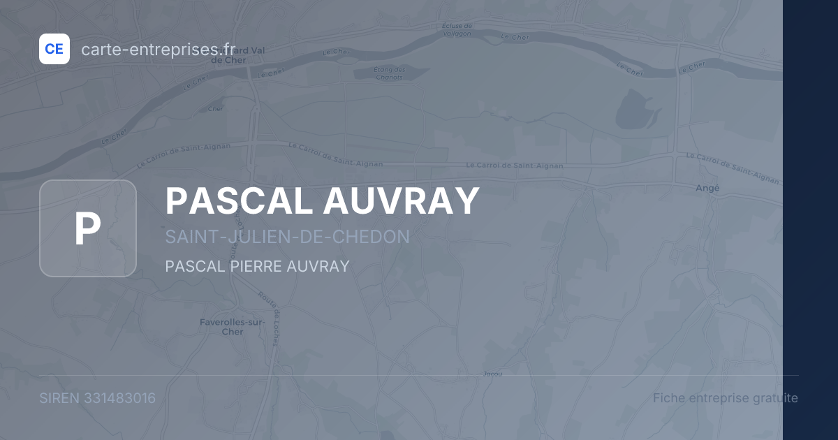 PASCAL AUVRAY — 331483016 — fiche entreprise
