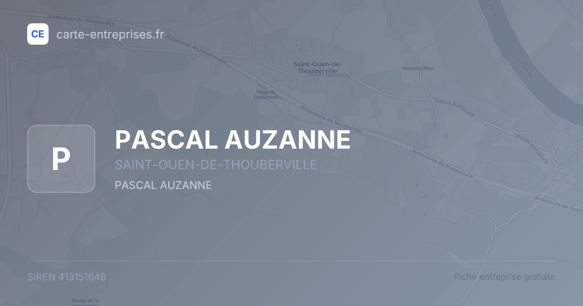 PASCAL AUZANNE — 413151648 — fiche entreprise