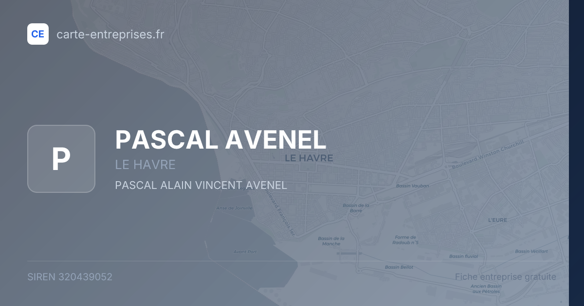 PASCAL AVENEL — 320439052 — fiche entreprise
