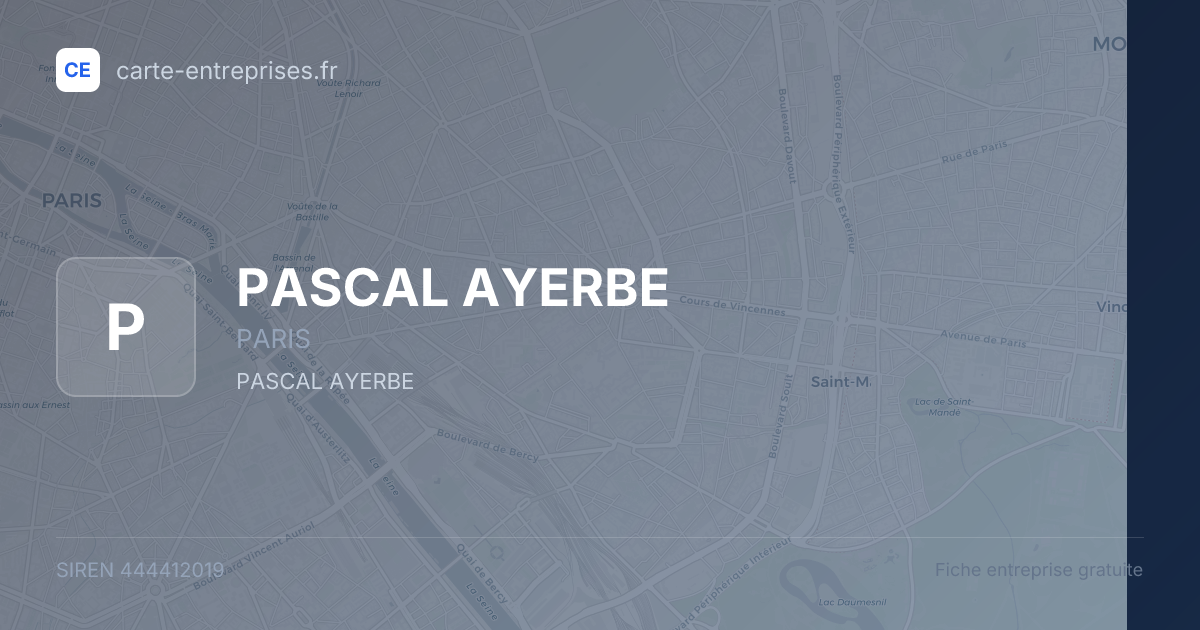 PASCAL AYERBE — 444412019 — fiche entreprise
