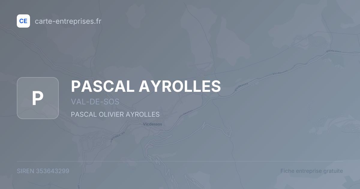 PASCAL AYROLLES — 353643299 — fiche entreprise