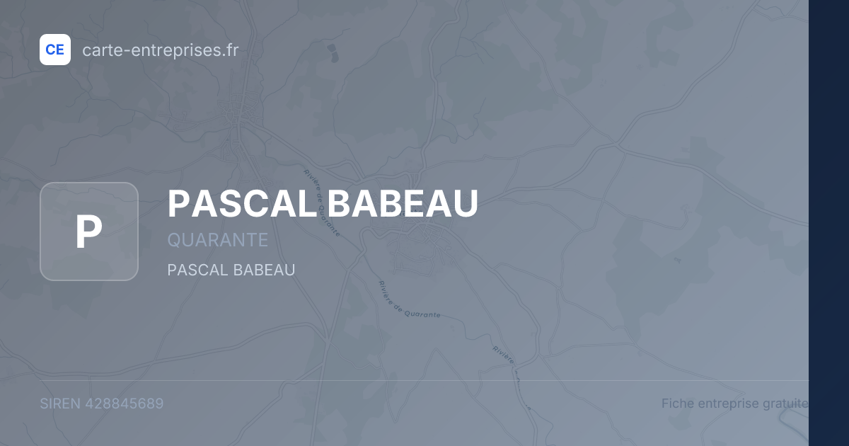 PASCAL BABEAU — 428845689 — fiche entreprise