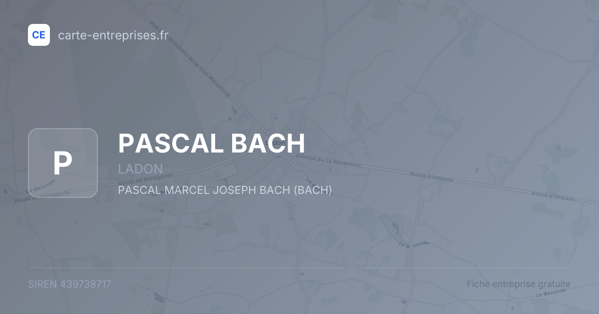 PASCAL BACH — 439738717 — fiche entreprise