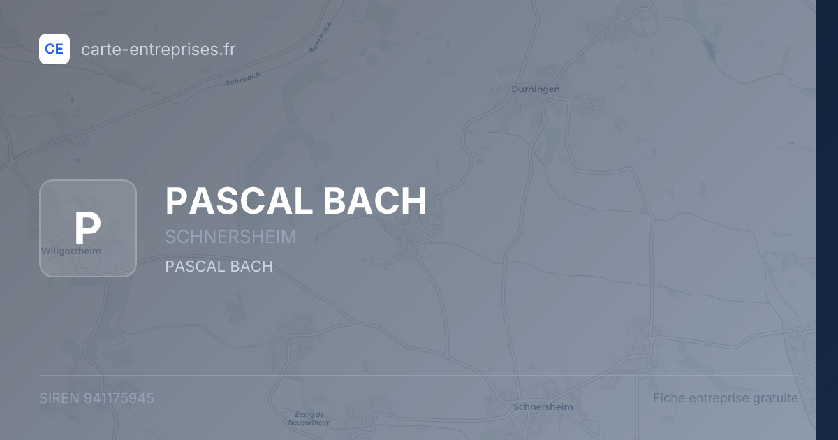PASCAL BACH — 941175945 — fiche entreprise