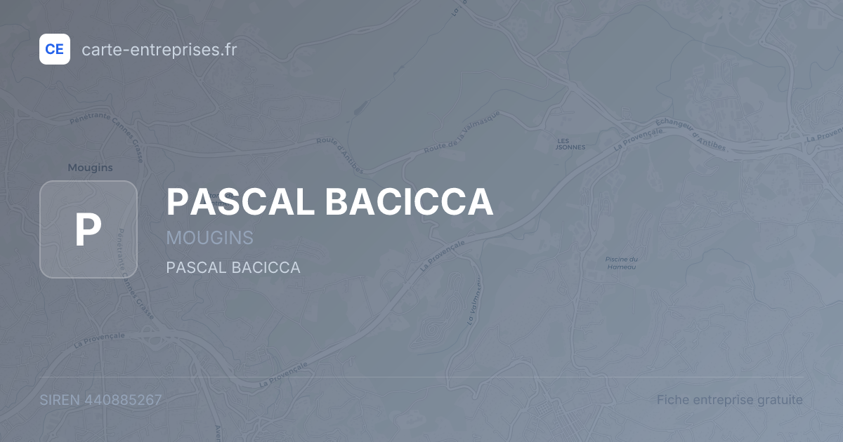 PASCAL BACICCA — 440885267 — fiche entreprise