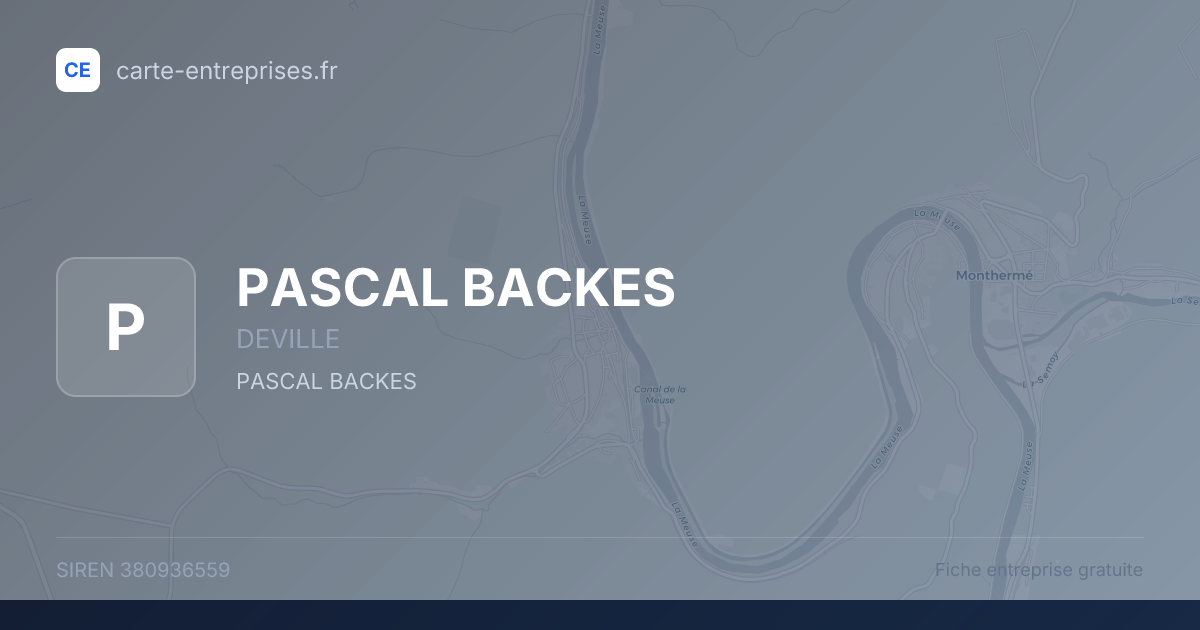 PASCAL BACKES — 380936559 — fiche entreprise