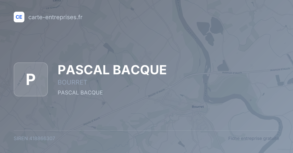 PASCAL BACQUE — 418866307 — fiche entreprise