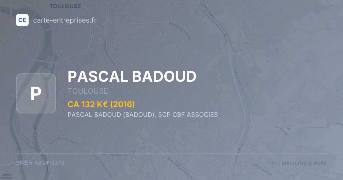 PASCAL BADOUD — 483413373 — fiche entreprise