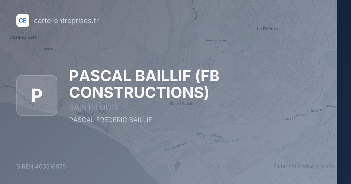 PASCAL BAILLIF (FB CONSTRUCTIONS) — 403516875 — fiche entreprise