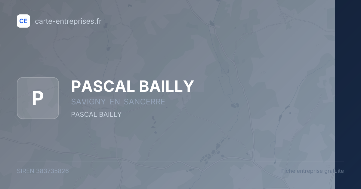 PASCAL BAILLY — 383735826 — fiche entreprise