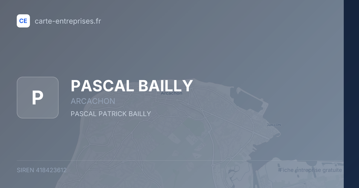 PASCAL BAILLY — 418423612 — fiche entreprise