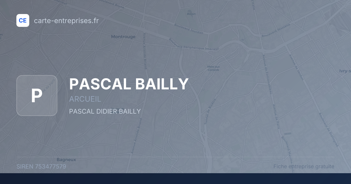 PASCAL BAILLY — 753477579 — fiche entreprise