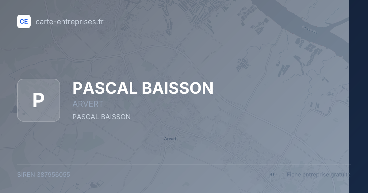 PASCAL BAISSON — 387956055 — fiche entreprise