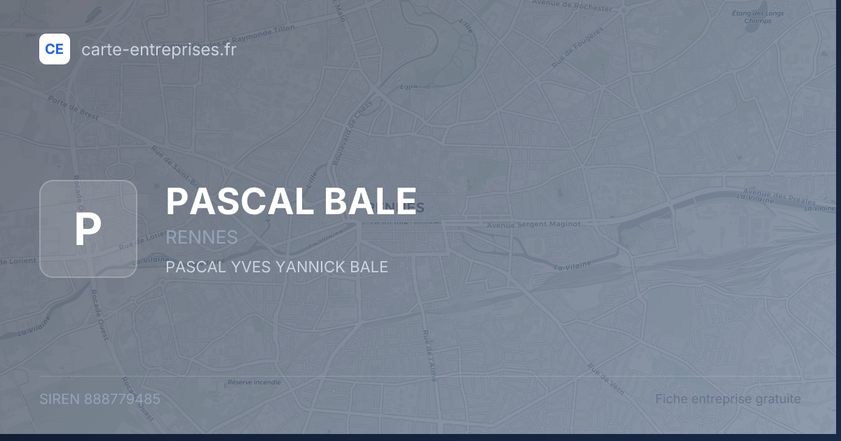PASCAL BALE — 888779485 — fiche entreprise
