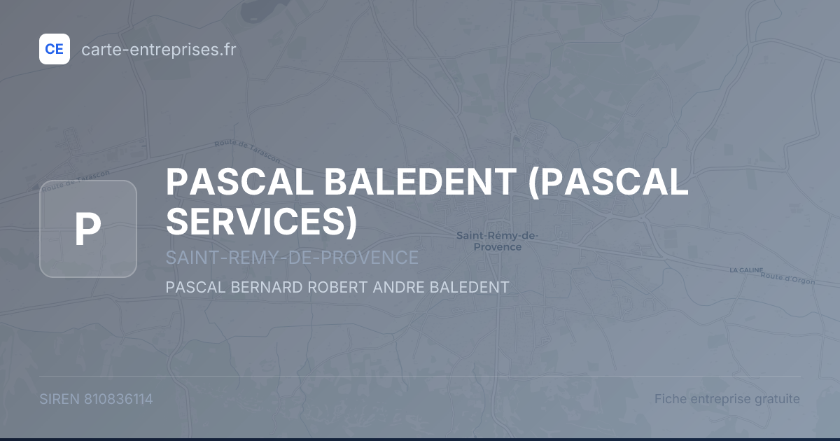 PASCAL BALEDENT (PASCAL SERVICES) — 810836114 — fiche entreprise
