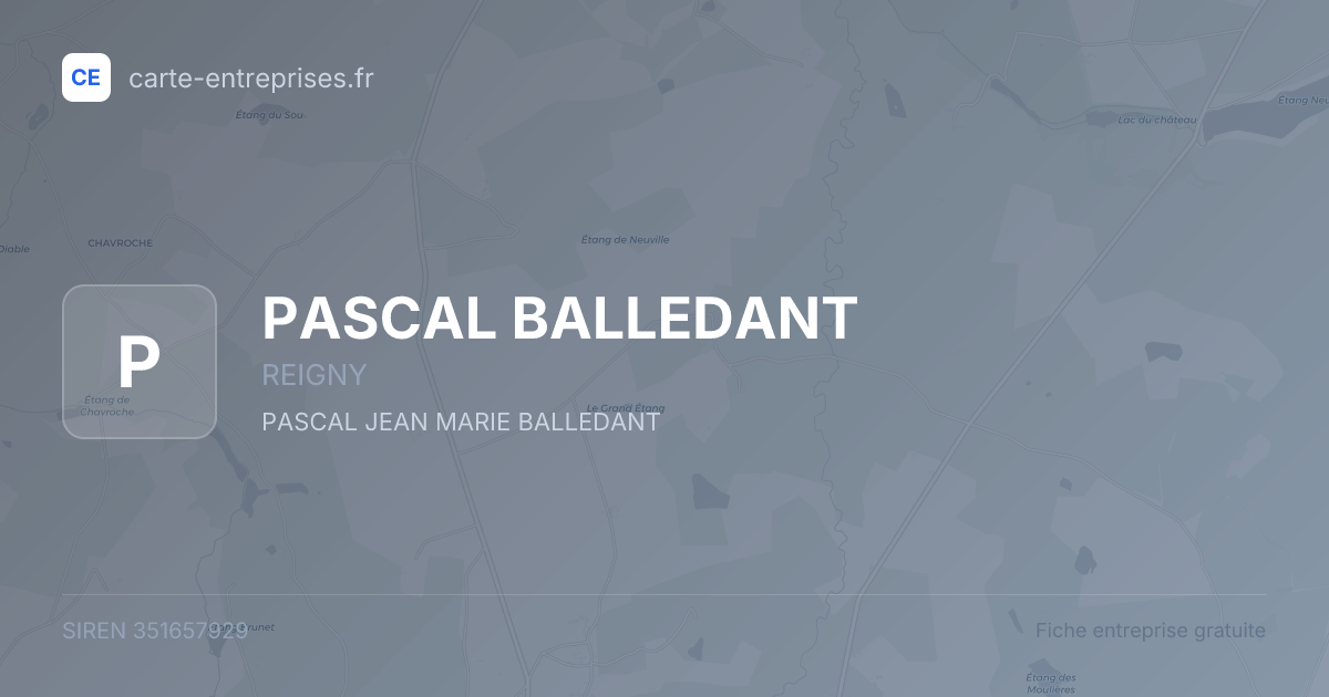PASCAL BALLEDANT — 351657929 — fiche entreprise