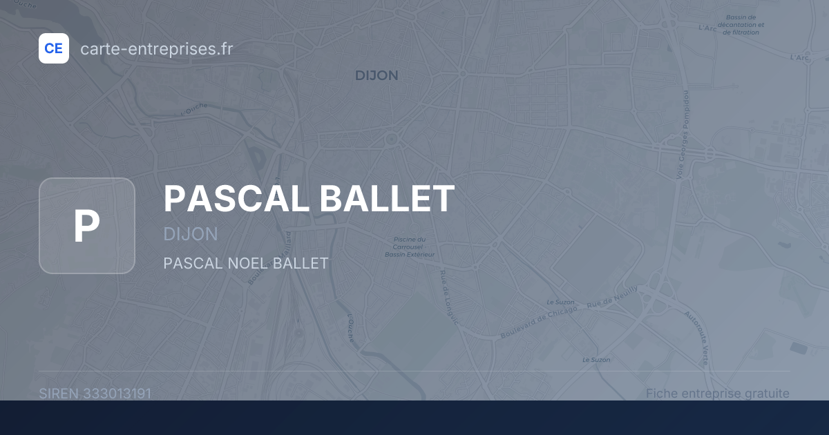PASCAL BALLET — 333013191 — fiche entreprise
