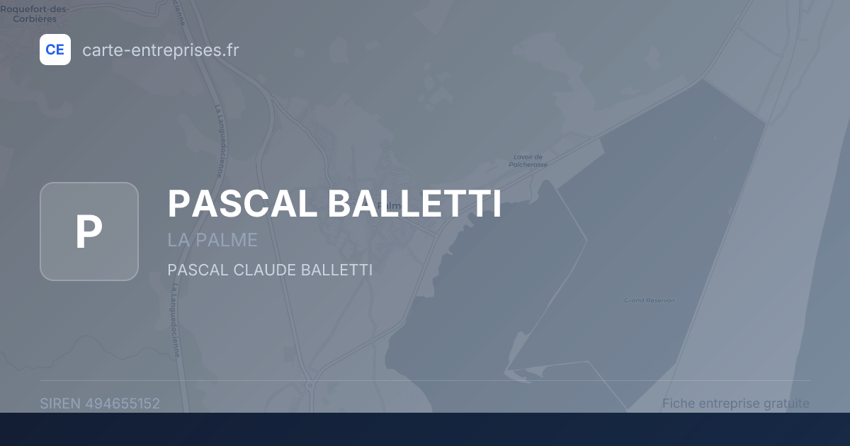 PASCAL BALLETTI — 494655152 — fiche entreprise